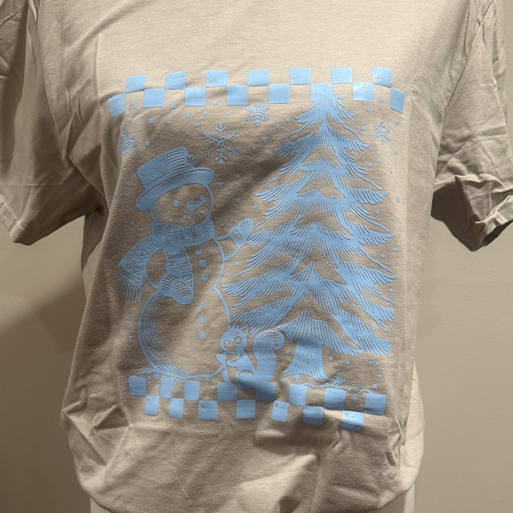 Men's Beige Graphic T-Shirt